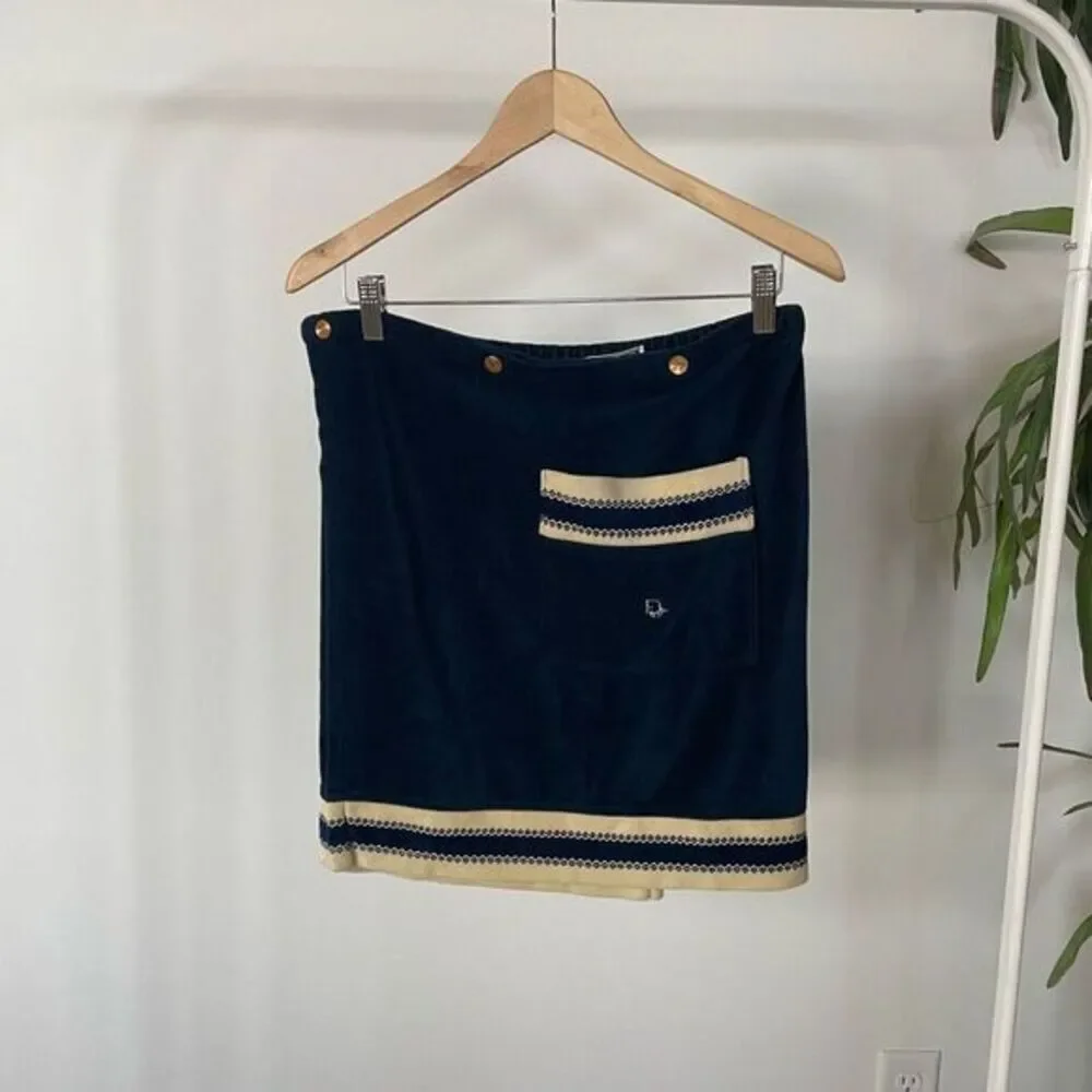 Vintage Christian Dior Velour Robe Skirt